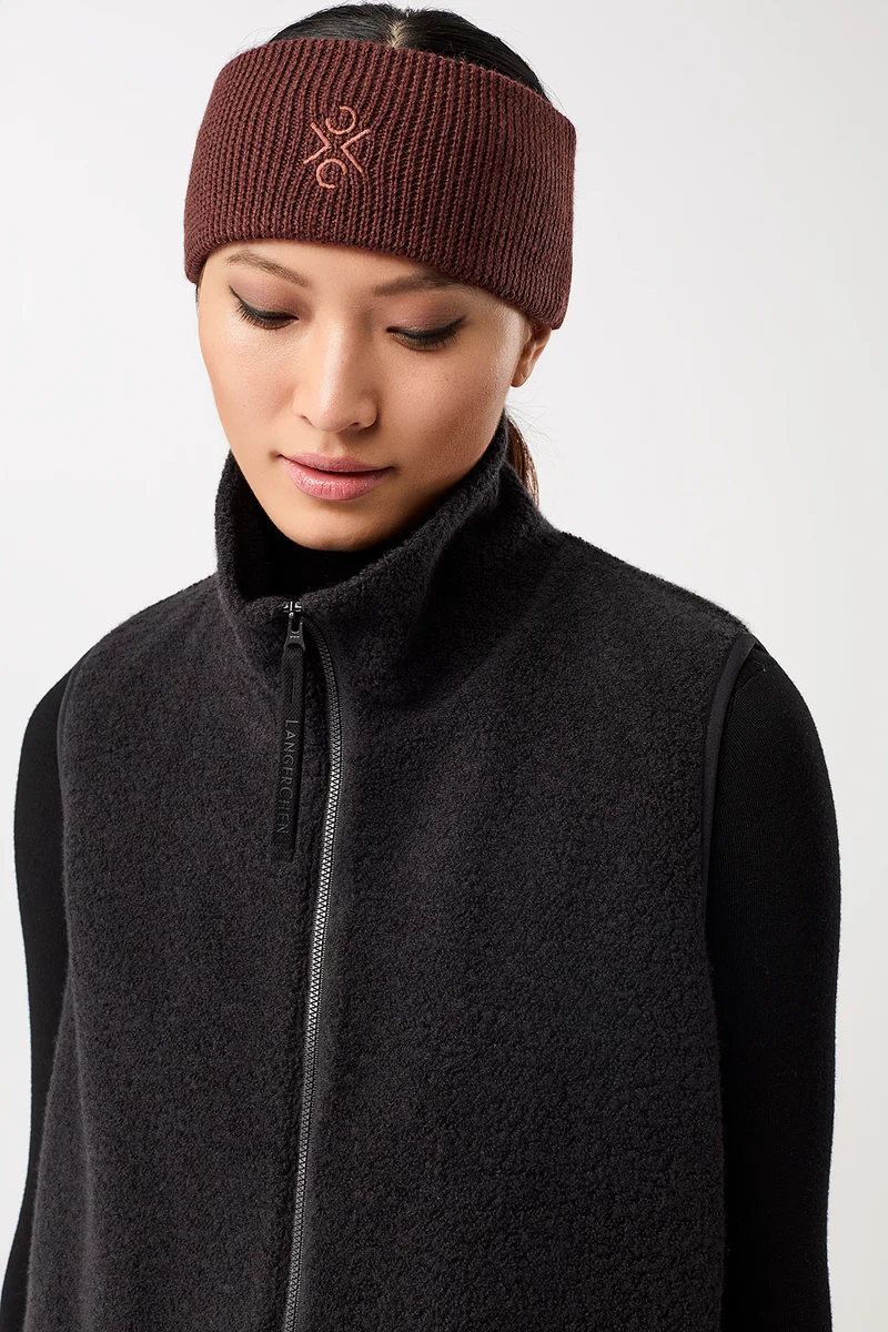 Weste mit Stehkragen aus Woll- Fleece (Storm)