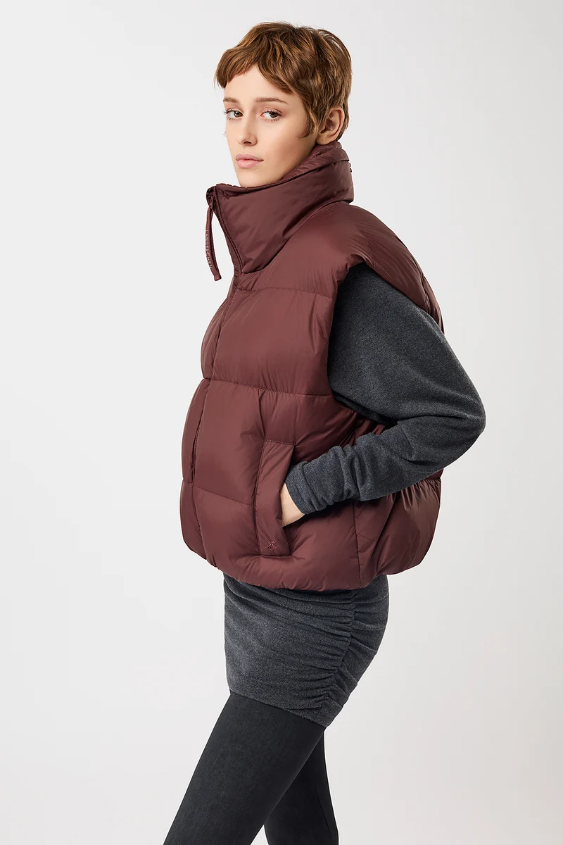 Wattierte Weste gesteppt (Burgundy)
