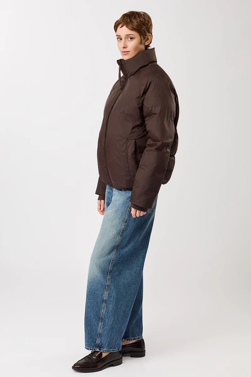 Lightweight Jacke aus Eco Daune (Coffee)