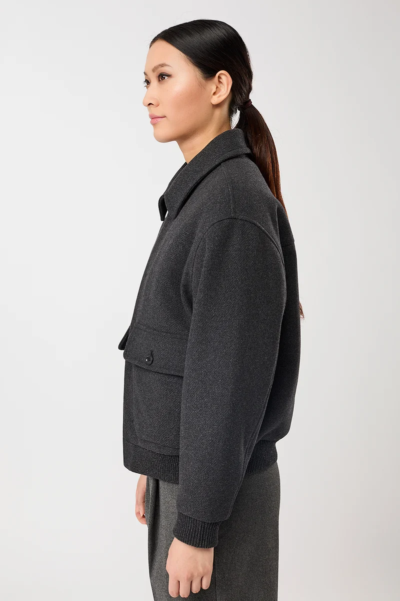 Blouson Style aus recycelter Wolle (Anthra)