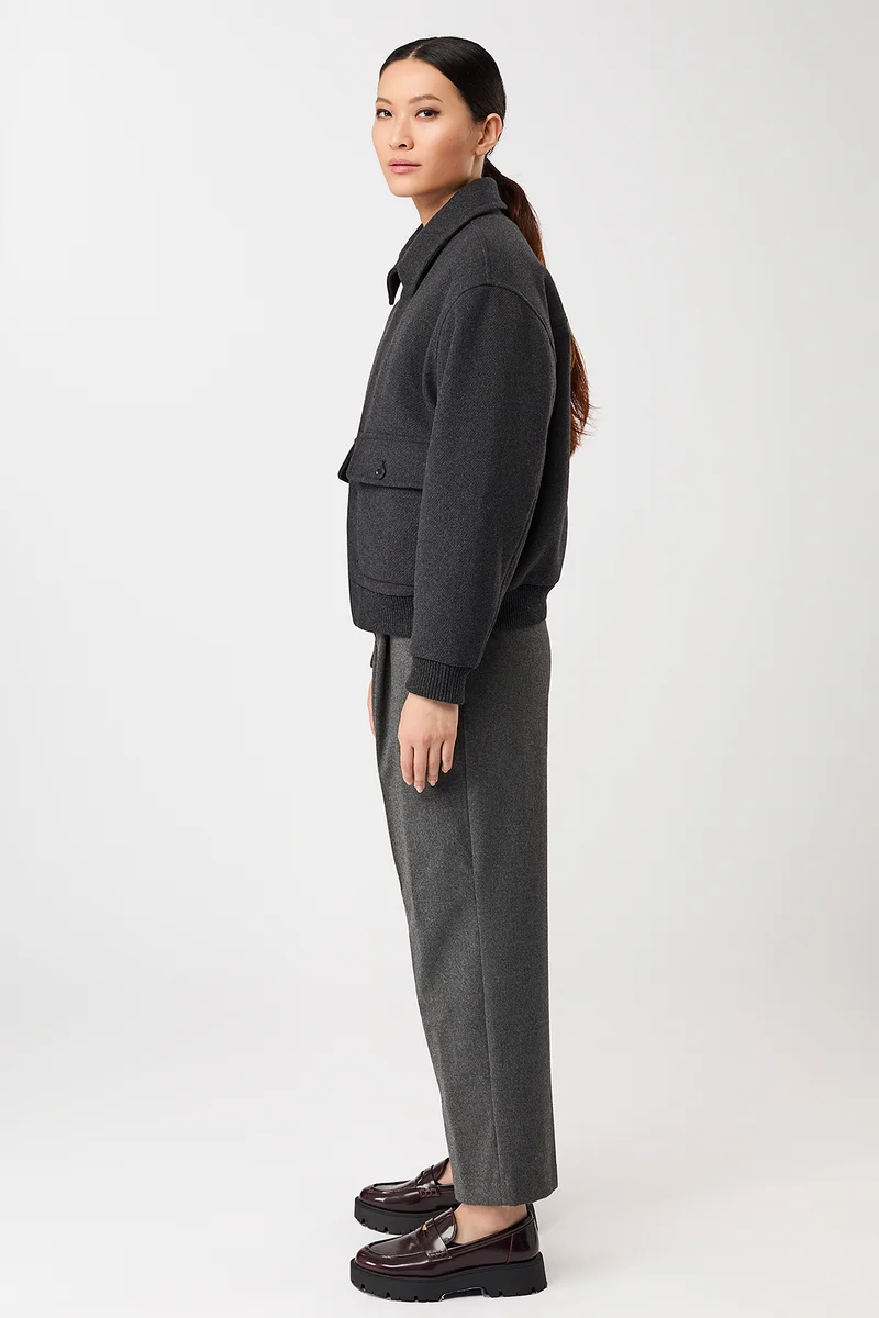 Blouson Style aus recycelter Wolle (Anthra)
