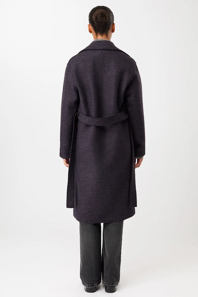 Kurzer Mantel zum Binden (Blueberry)
