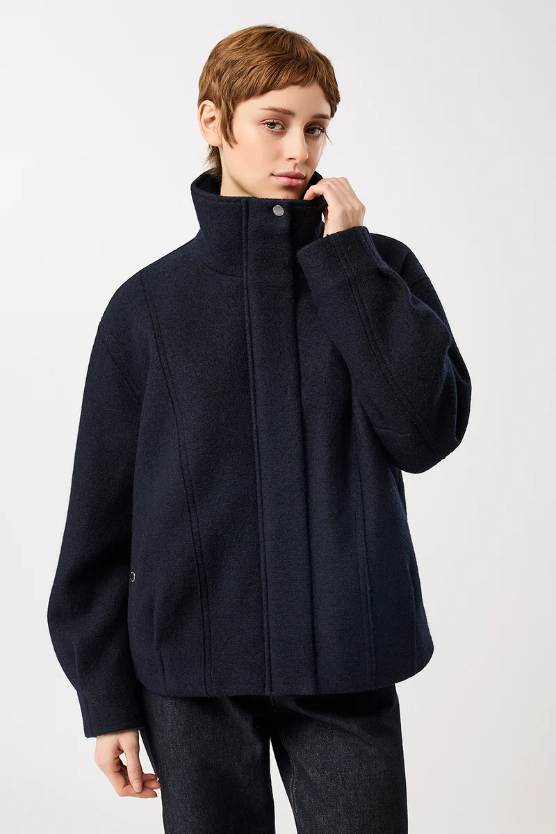 Oversize Blouson wattiert (Navy)