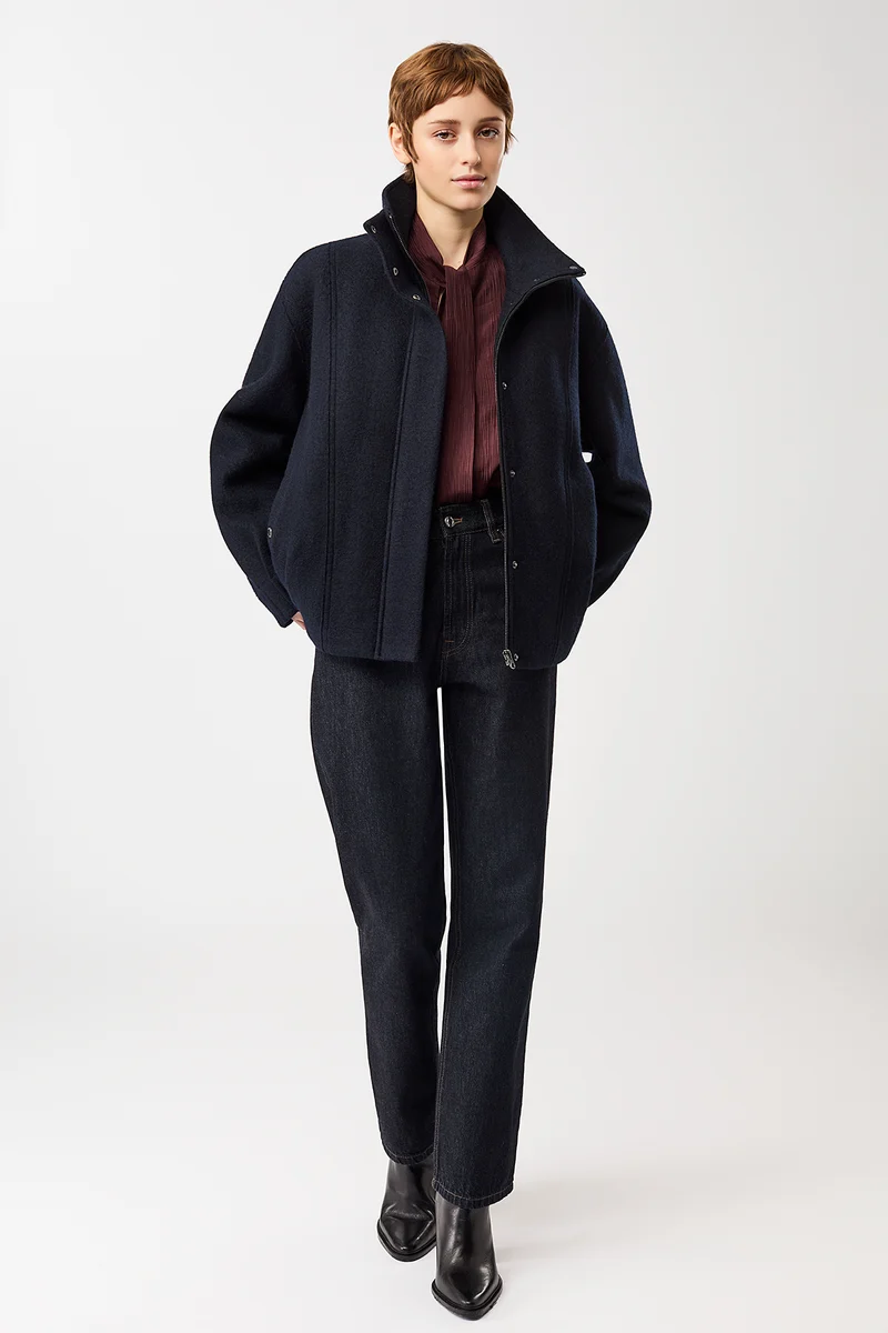 Oversize Blouson wattiert (Navy)