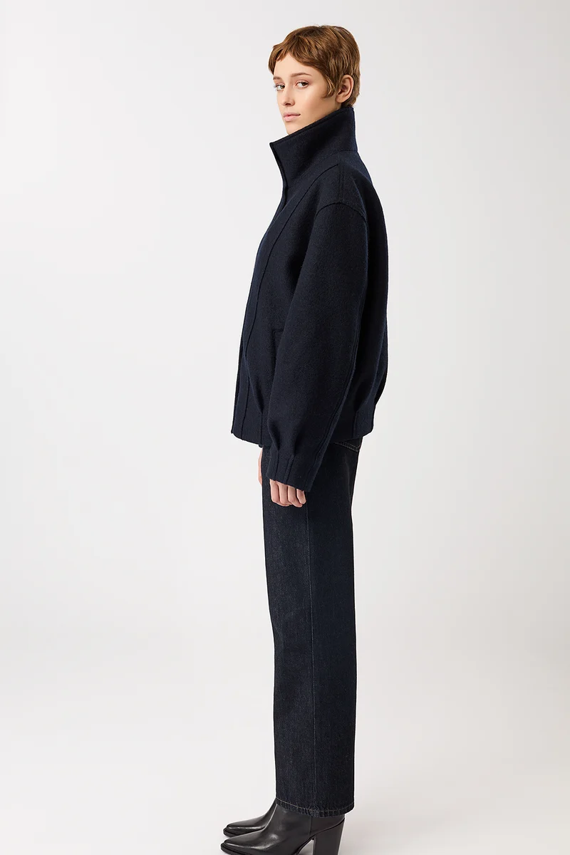 Oversize Blouson wattiert (Navy)