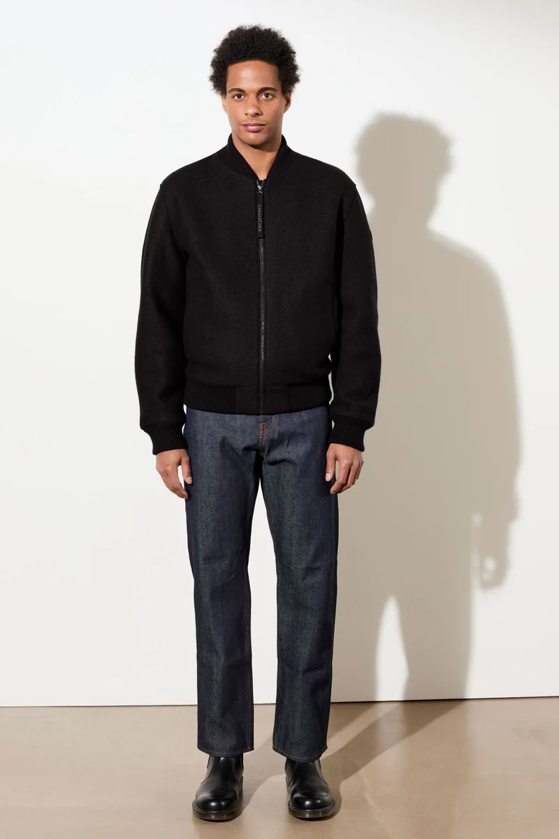 Bomber Jacke aus Bio Wolle (Black)