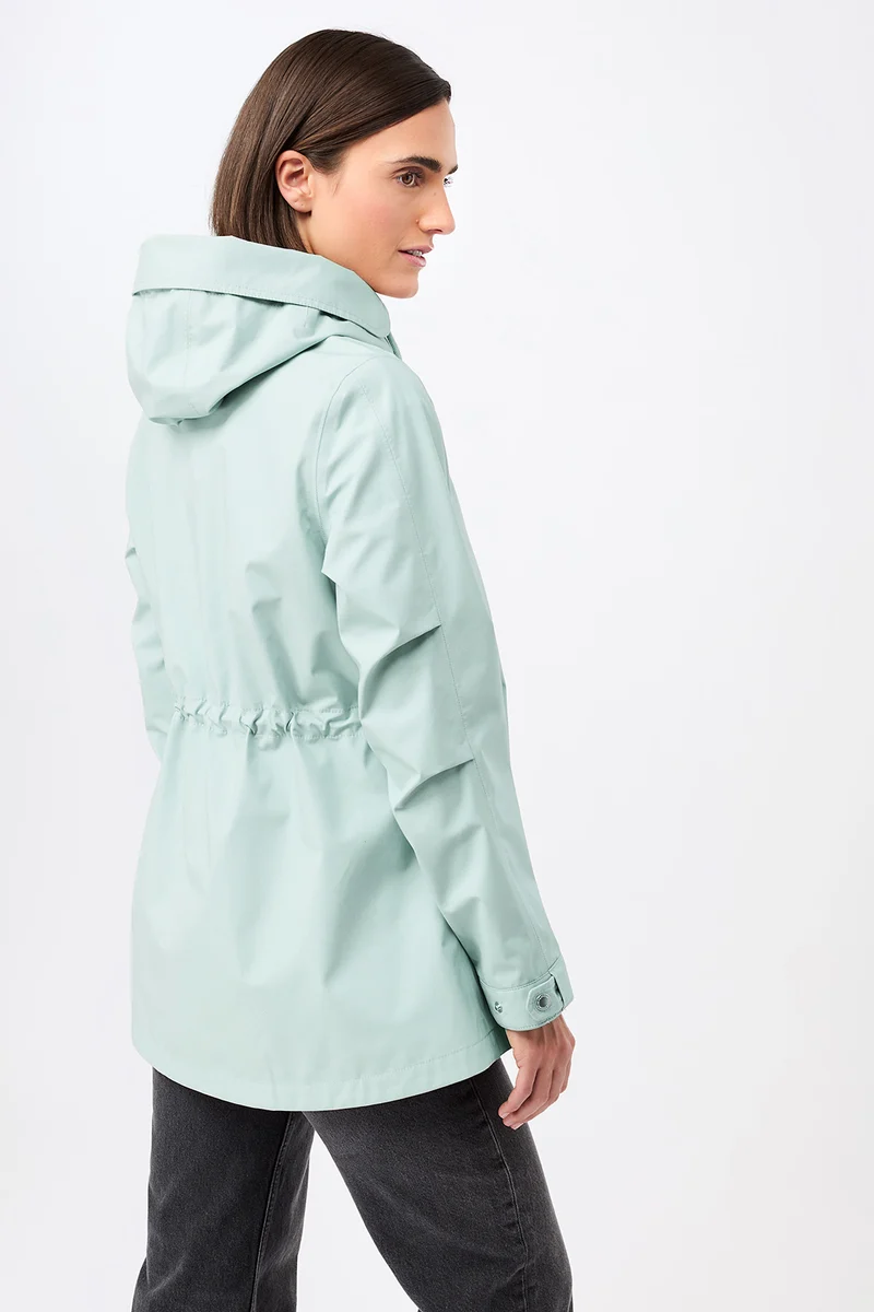 Kurzer Regenparka aus Bio-Baumwolle (Flow)