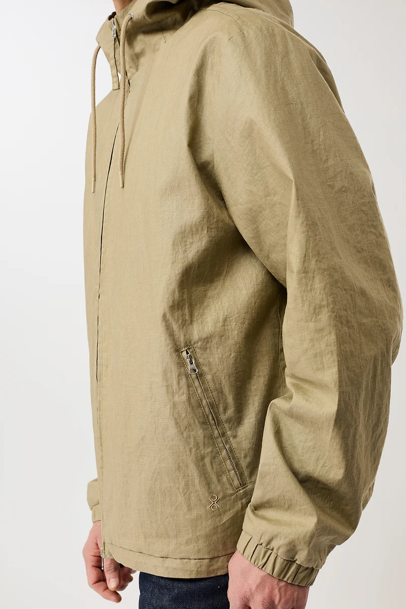 Kurze Jacke aus beschichtetem Leinen (Breeze)