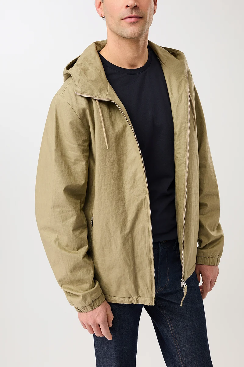 Kurze Jacke aus beschichtetem Leinen (Breeze)