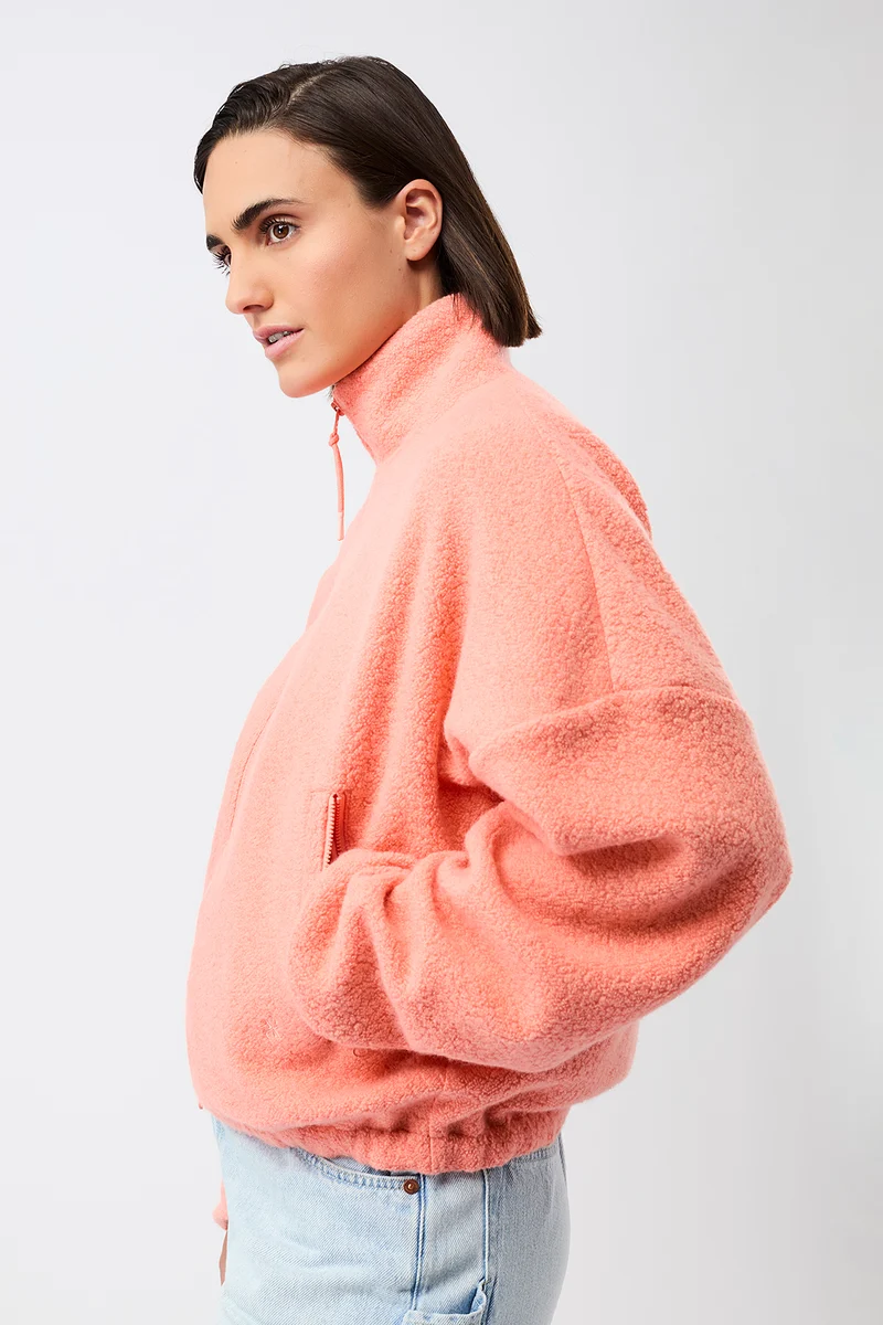 Weiche Blousonjacke mit Stehkragen (Frangipani)