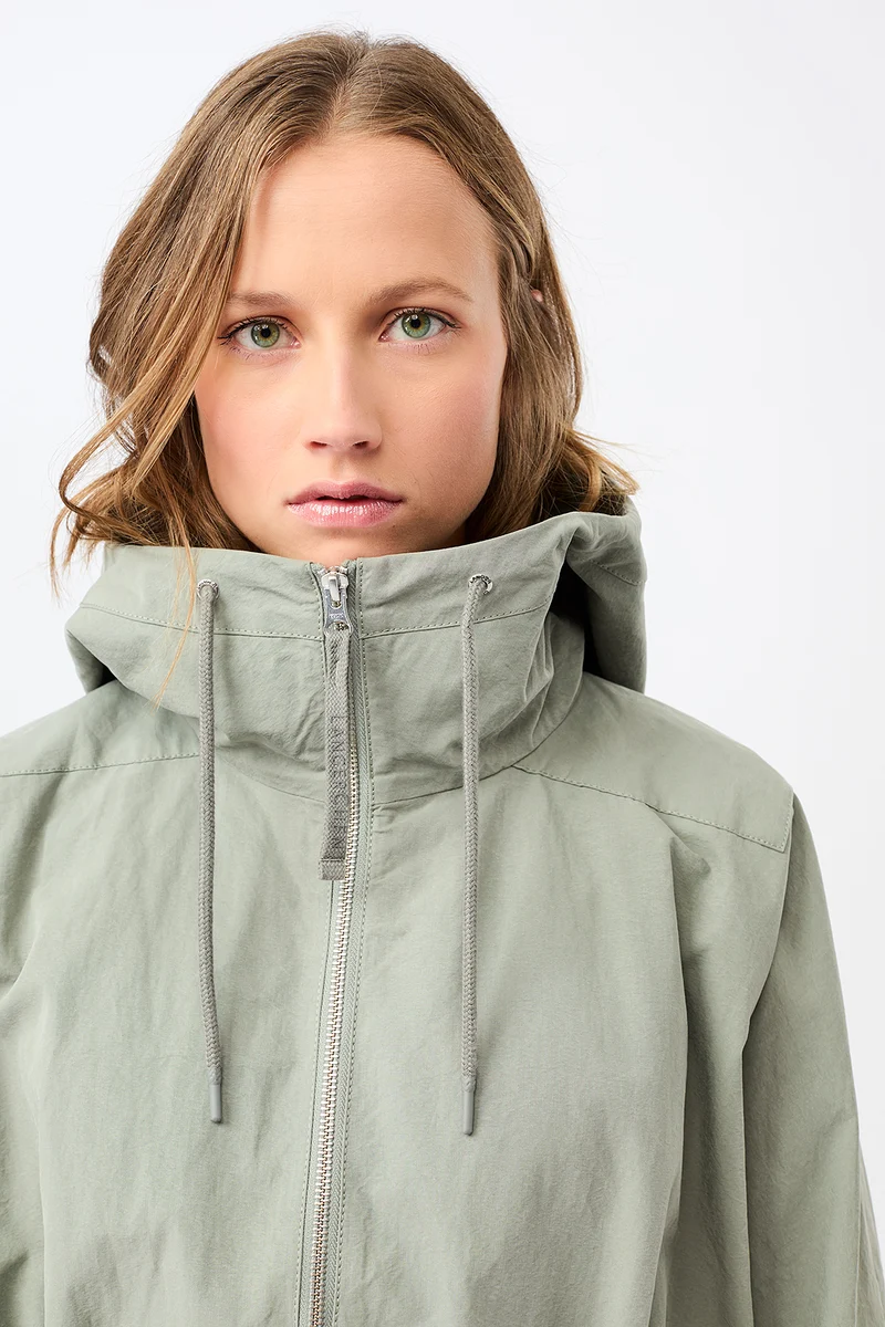 Langer Parka mit seitlichen Drucknöpfen und Ärmelaufschlag (Shadow)