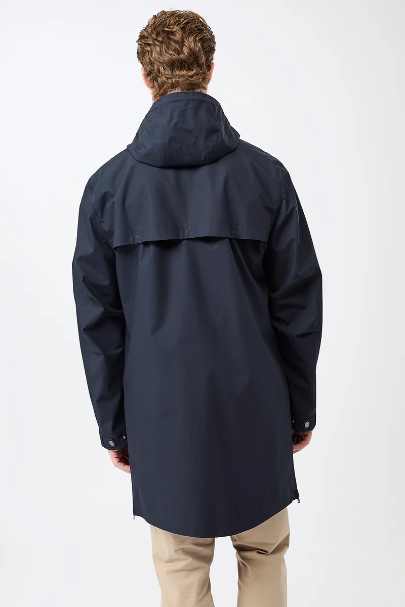 Regenparka mit seitlichen Reißverschlüssen am Saum (Navy)