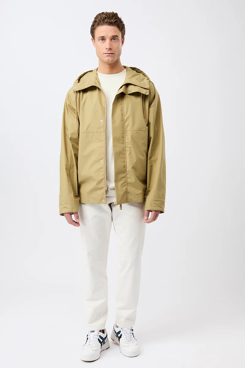 Kapuzenjacke mit verdeckter Knopfleiste (Breeze)