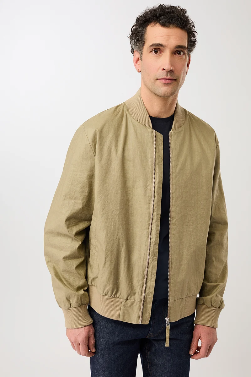 Bomberjacke aus beschichtetem Leinen (Breeze)