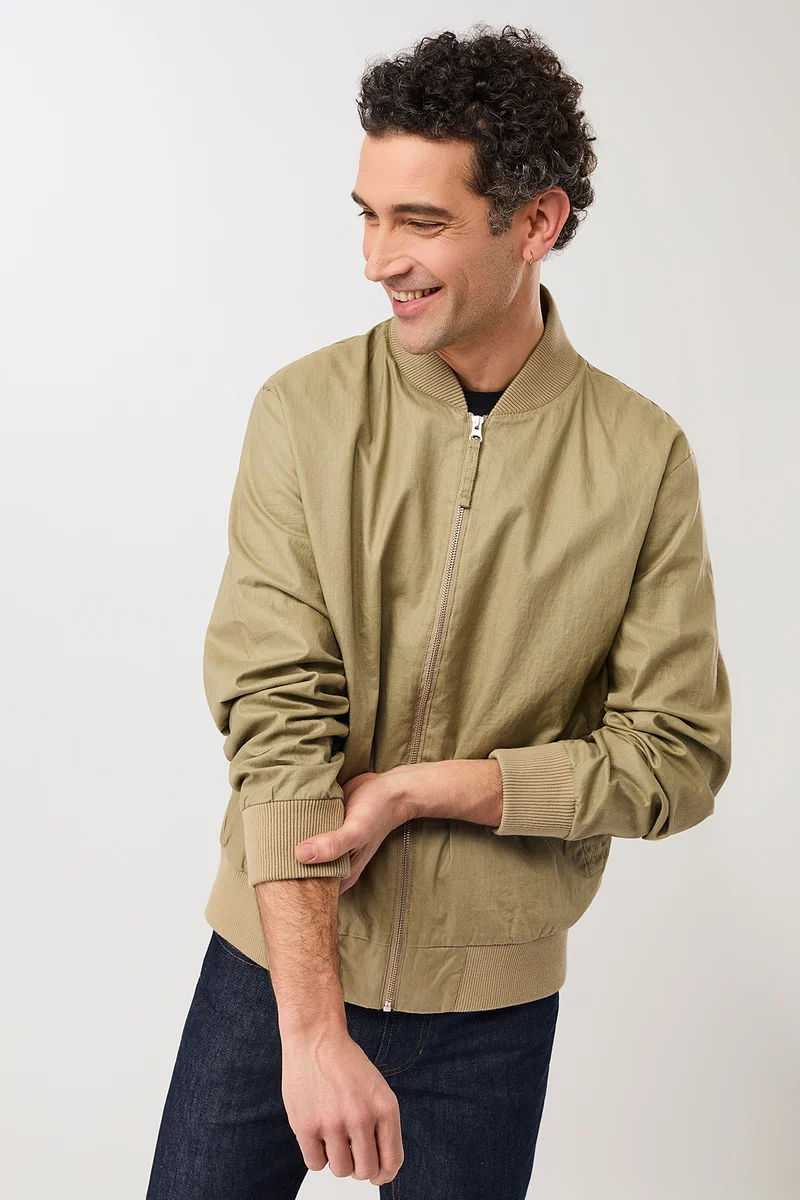 Bomberjacke aus beschichtetem Leinen (Breeze)