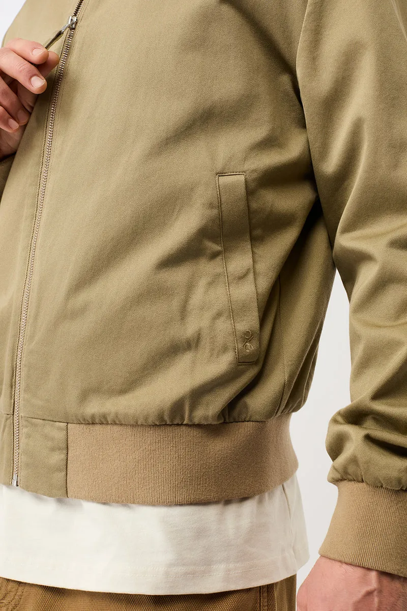 Bomberjacke mit Rippenbund aus Bio-Baumwolle (Breeze)