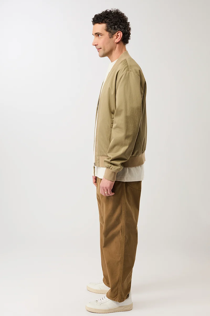 Bomberjacke mit Rippenbund aus Bio-Baumwolle (Breeze)