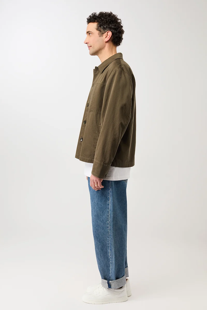Workwear Jacke aus Bio-Baumwolle (Stone Moss)