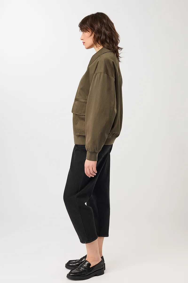 Blousonjacke mit großen Taschen (Stone Moss)