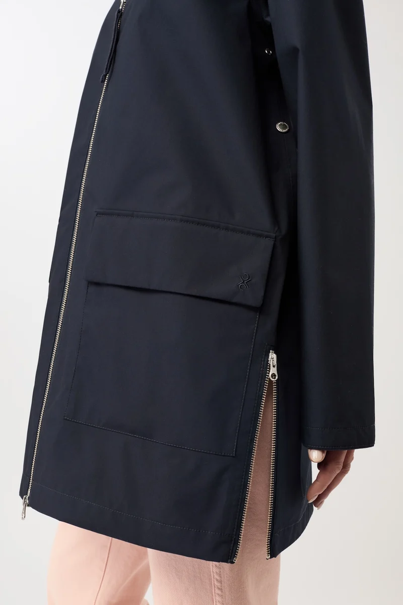 Bestseller Regenjacke aus Bio-Baumwolle (Navy)