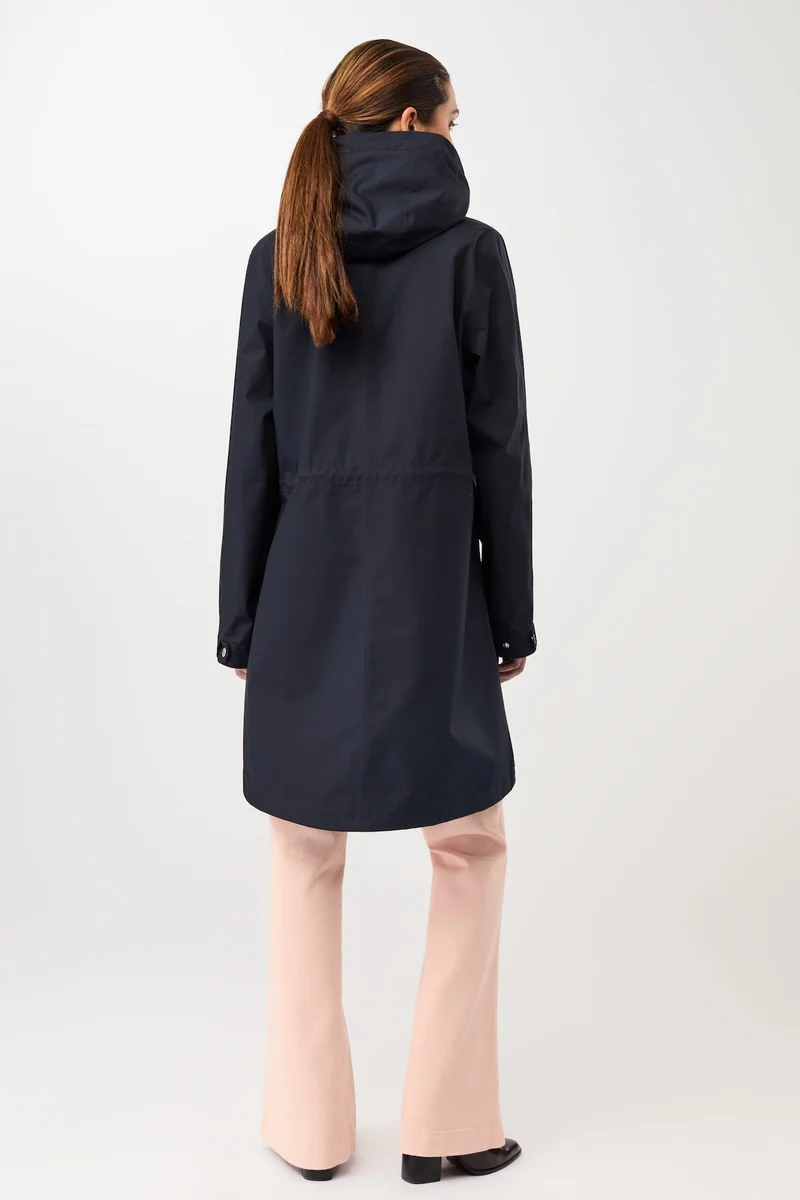Langer Parka mit Leistentasche (Navy)