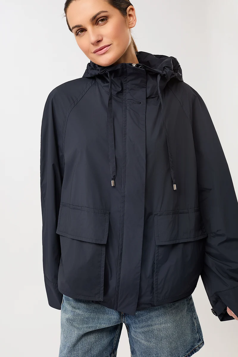Modische Kapuzenjacke mit großen Taschen (Navy)