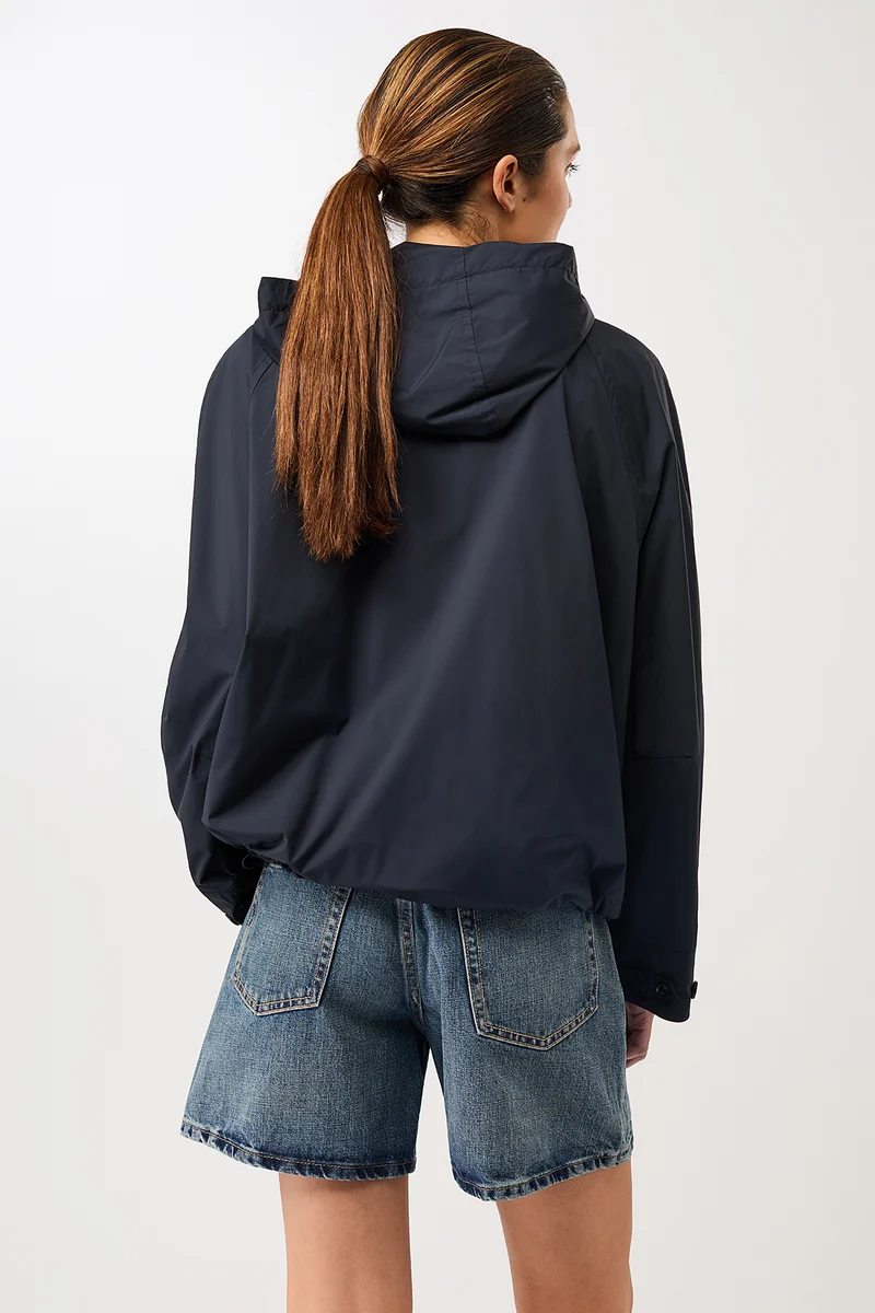 Modische Kapuzenjacke mit großen Taschen (Navy)