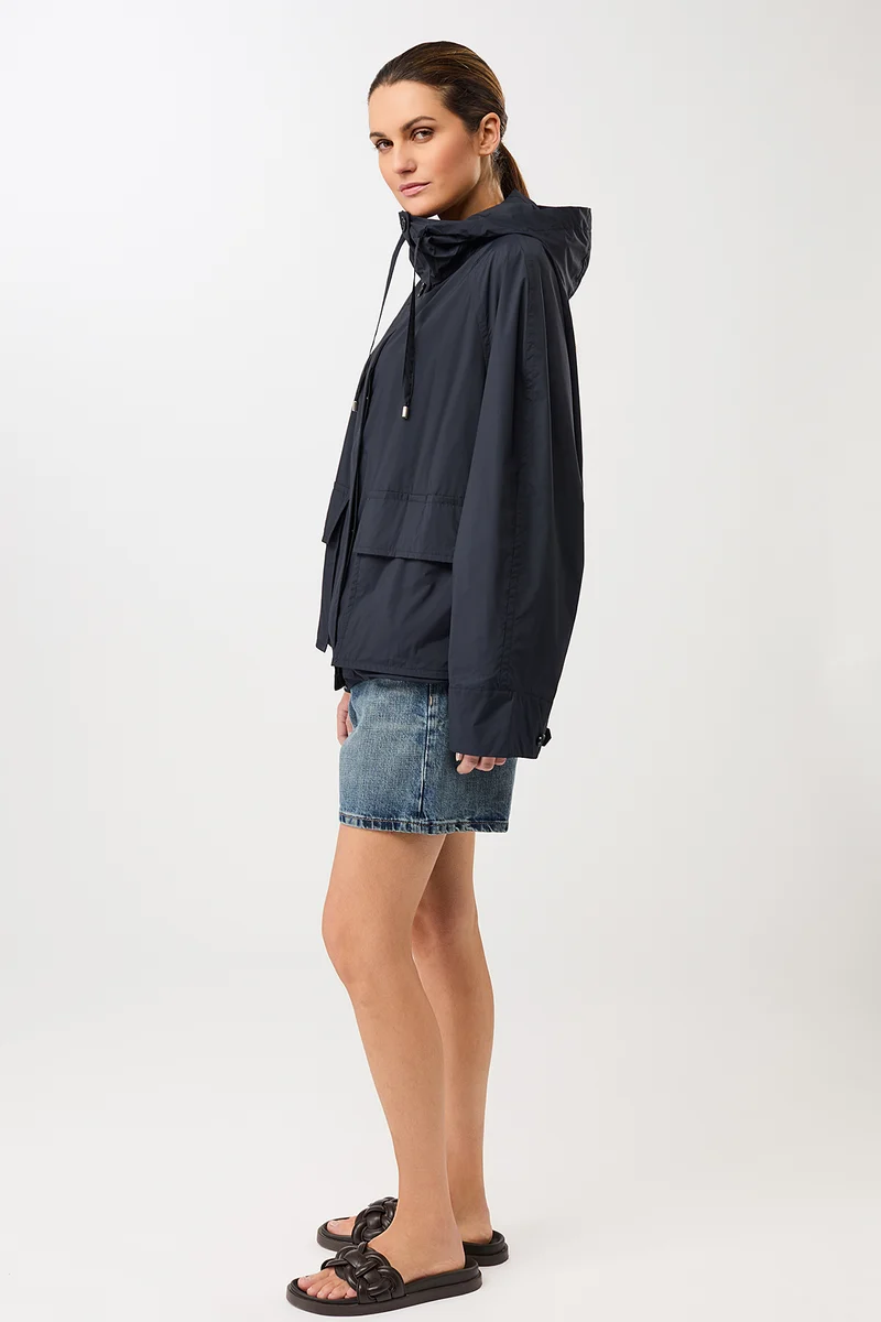 Modische Kapuzenjacke mit großen Taschen (Navy)