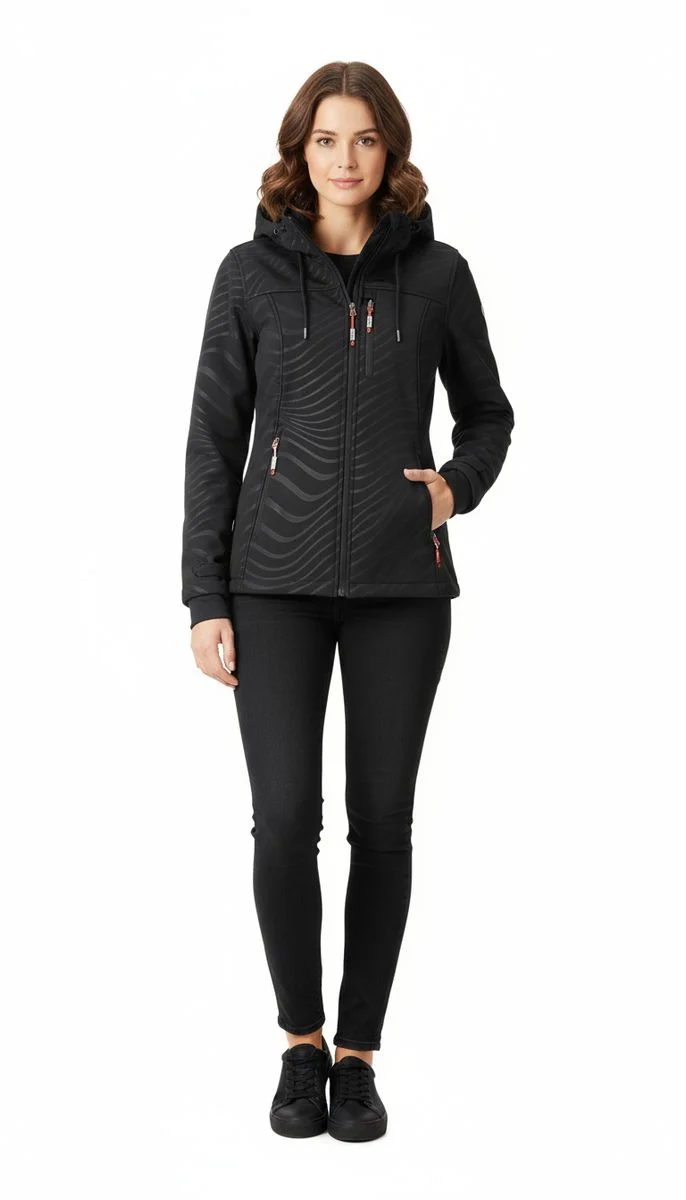 LPO Damen Softshelljacke mit Jacquardfleece-Innenseite