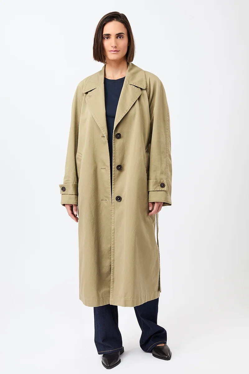 Klassischer Trenchcoat aus Bio-Baumwolle (Breeze)