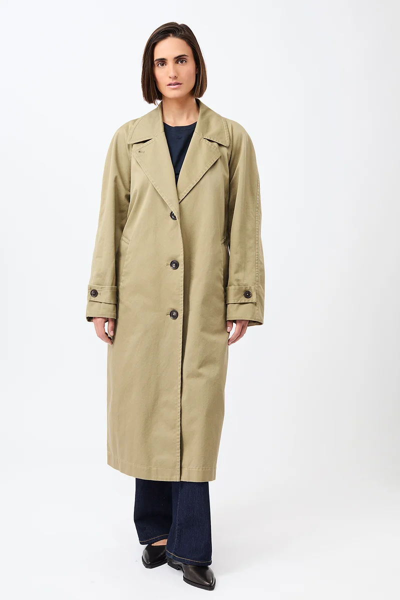 Klassischer Trenchcoat aus Bio-Baumwolle (Breeze)