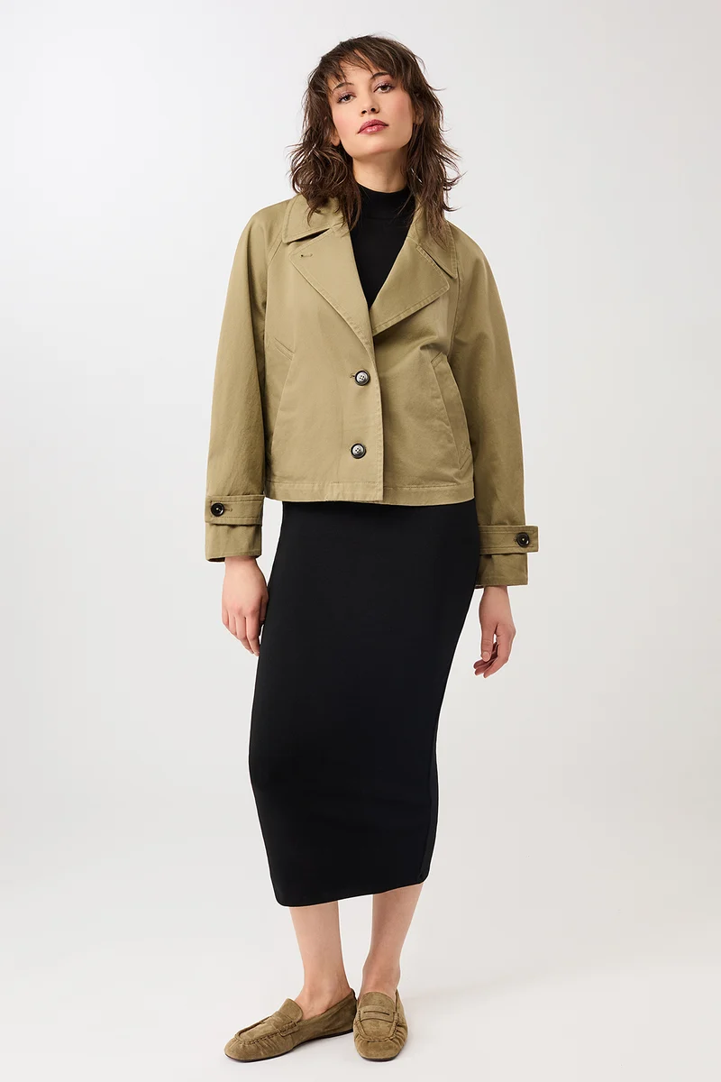 Kurze Trenchjacke aus Bio-Baumwolle (Breeze)