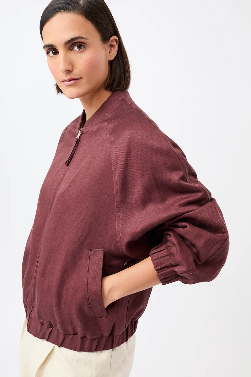 Bomberjacke aus Tencel® (Rubywood)