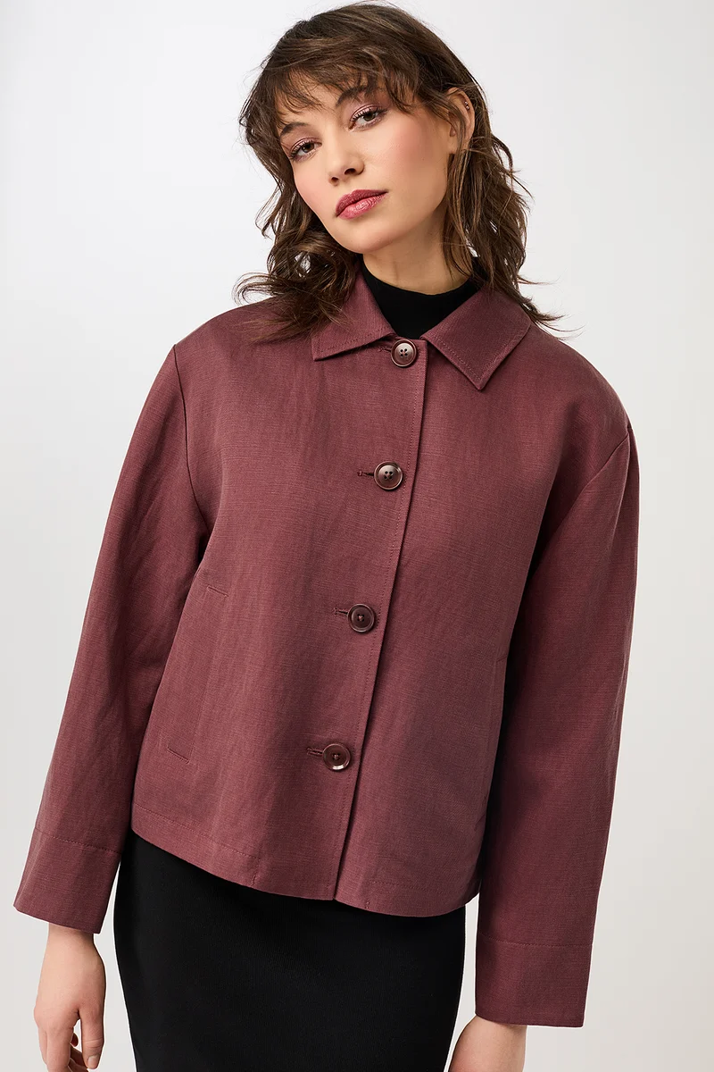 Kurze Jacke aus Tencel® (Rubywood)