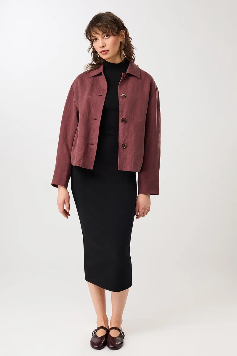 Kurze Jacke aus Tencel® (Rubywood)