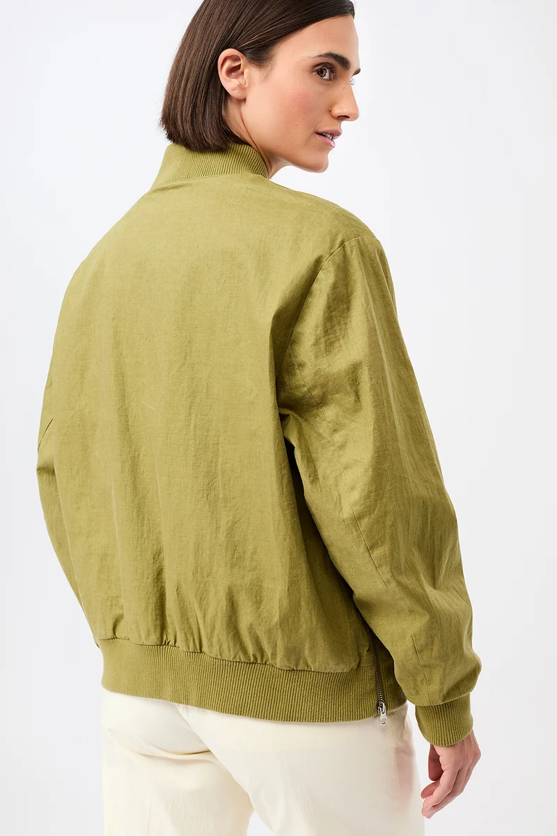 Bomberjacke mit seitlichen Reißverschlüssen (Green Olive)