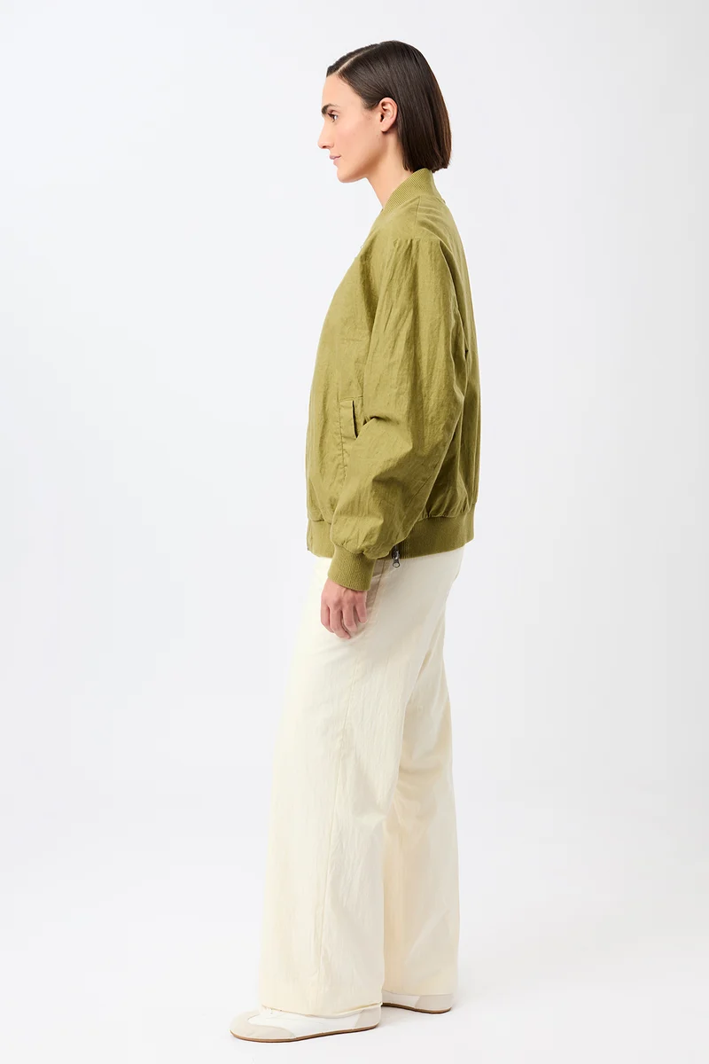 Bomberjacke mit seitlichen Reißverschlüssen (Green Olive)