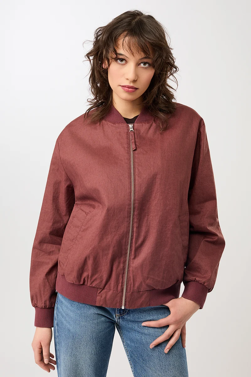 Bomberjacke mit seitlichen Reißverschlüssen (Rubywood)