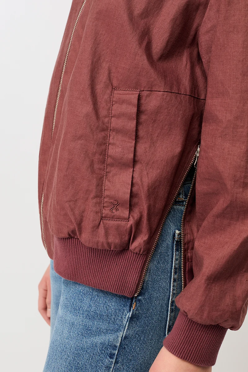 Bomberjacke mit seitlichen Reißverschlüssen (Rubywood)