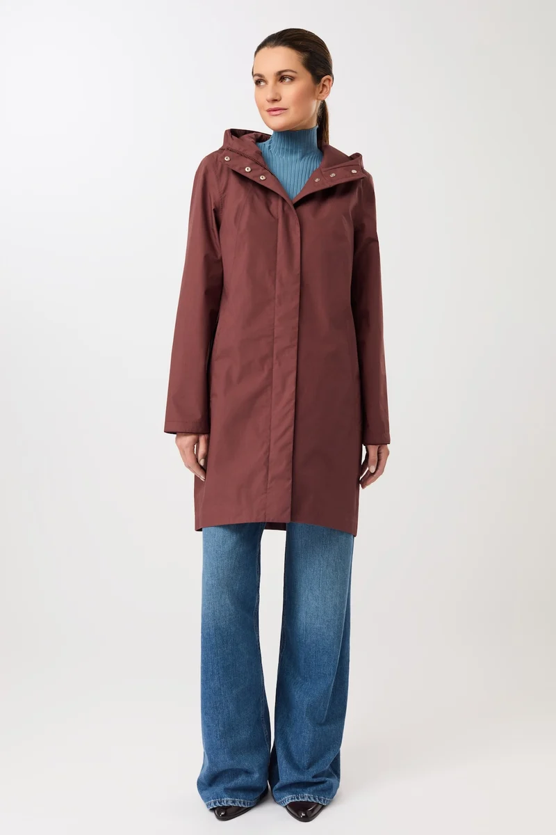 Schmaler Regenparka mit verdecktem Reissverschluß (Rubywood)