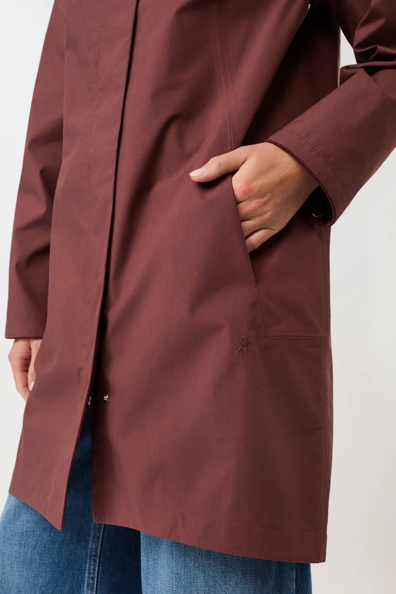 Schmaler Regenparka mit verdecktem Reissverschluß (Rubywood)