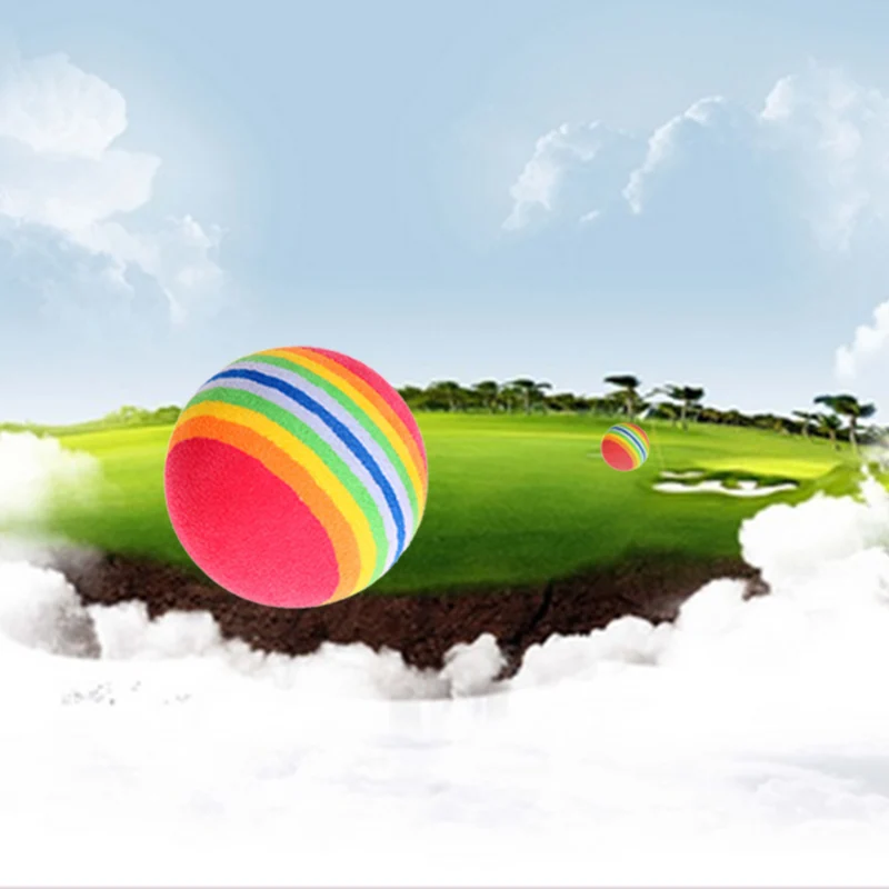 Rainbow Stripe Sponge Golf Balls