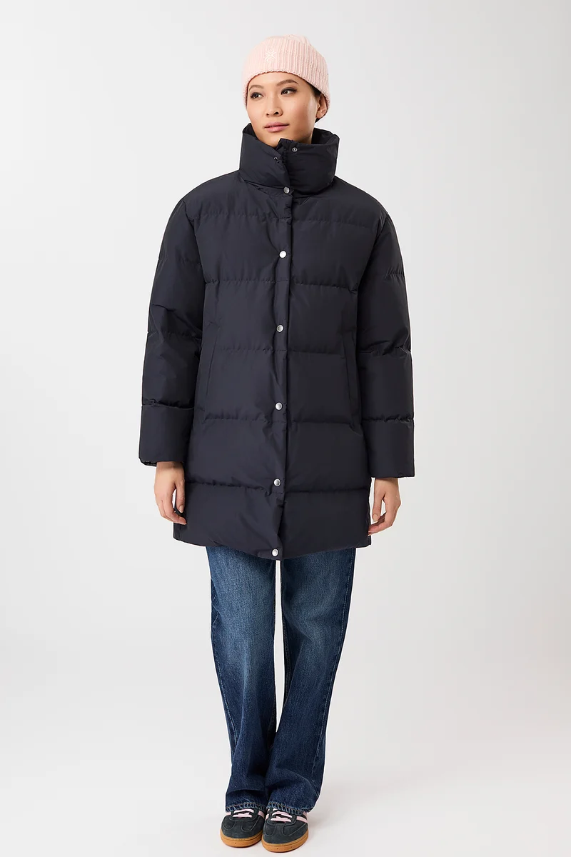 Jacke mit Stehkragen aus Eco Daune (Navy)