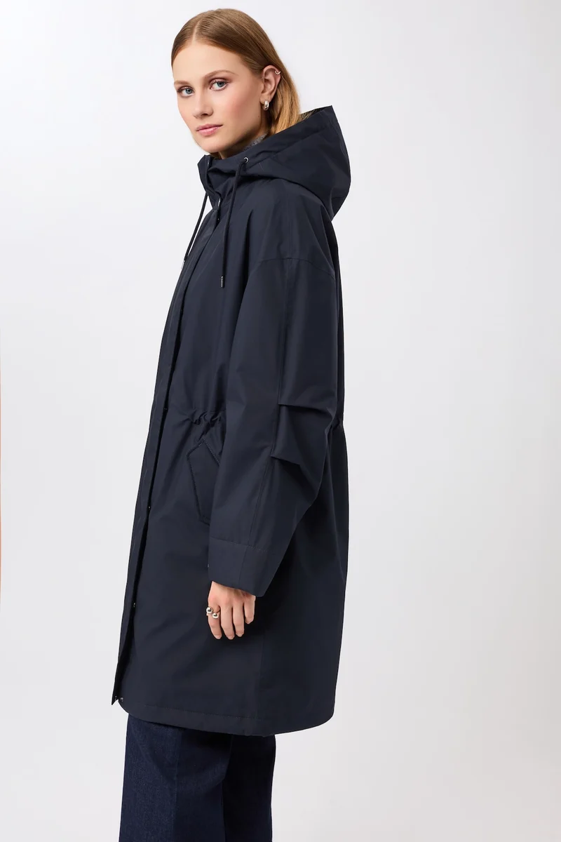 Langer Parka leicht wattiert (Navy)