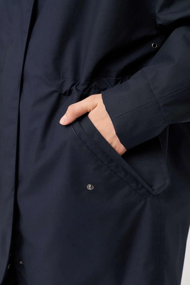 Langer Parka leicht wattiert (Navy)