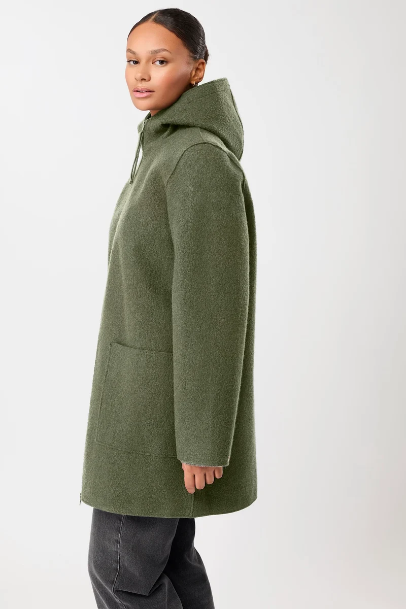 Kapuzenjacke aus Walk mit Membran (Sencha)