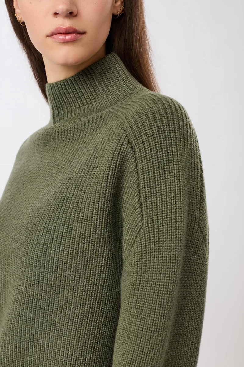 Premium Strickpullover aus reiner Bio-Wolle (Sencha)
