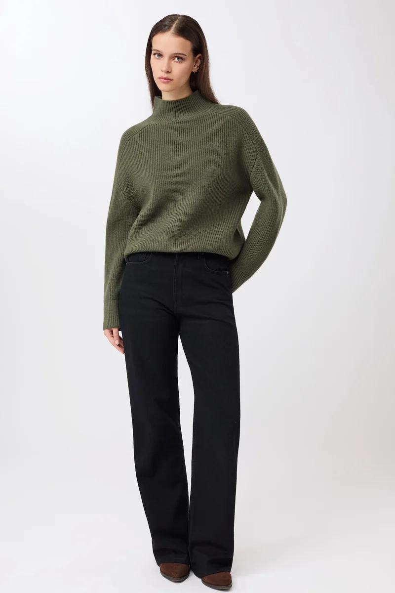 Premium Strickpullover aus reiner Bio-Wolle (Sencha)