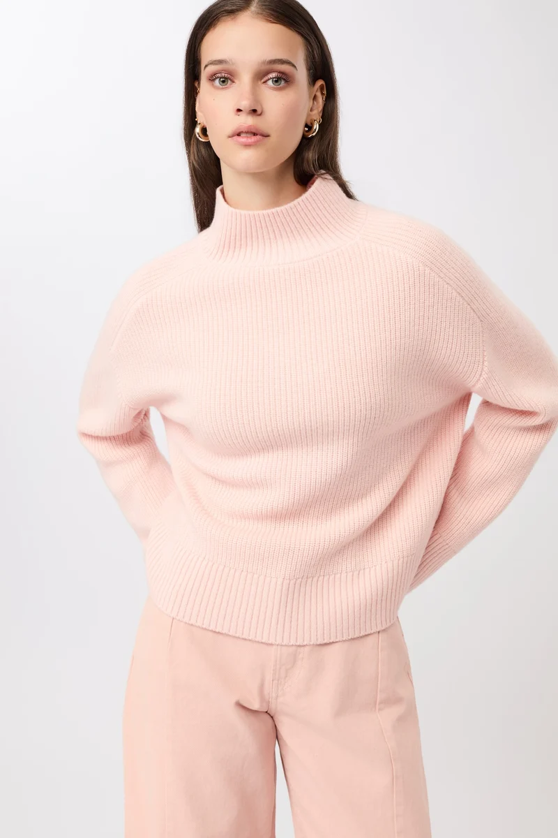 Premium Strickpullover aus reiner Bio-Wolle (Rose Clay)