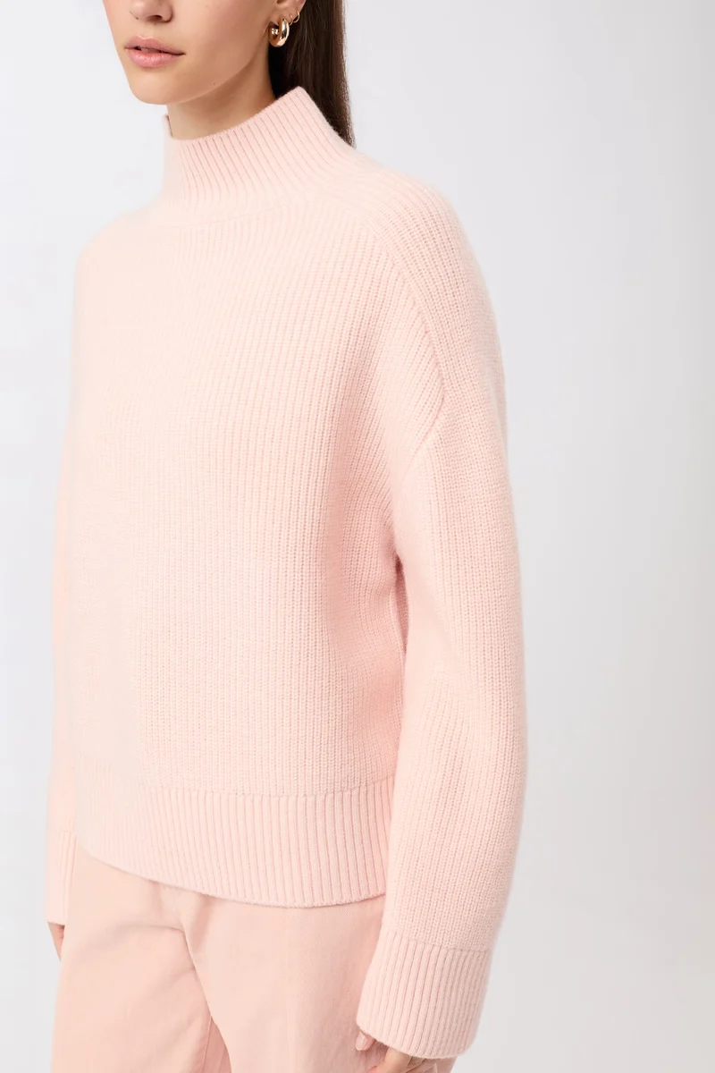 Premium Strickpullover aus reiner Bio-Wolle (Rose Clay)